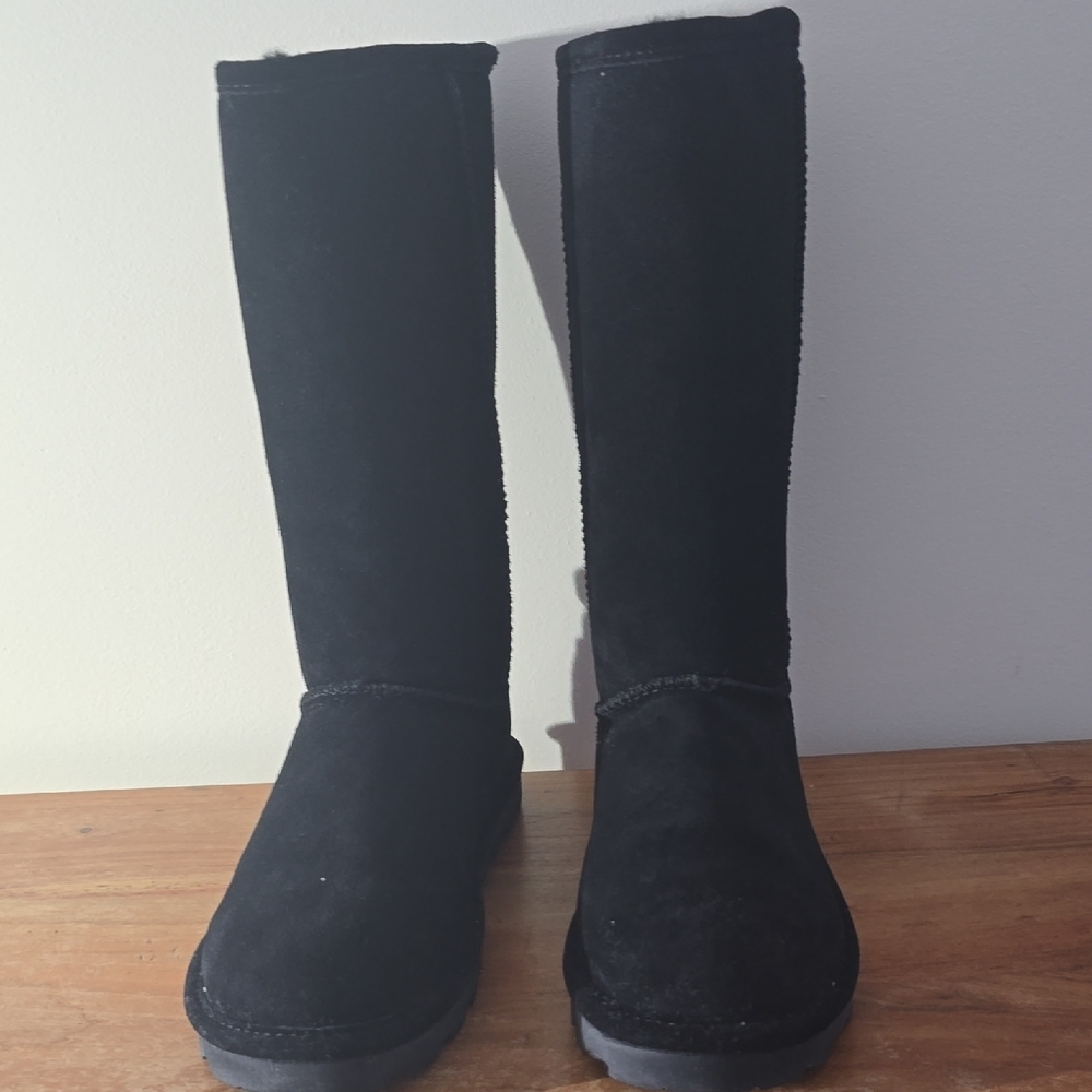 BearPaw Black Suede Winter Boots